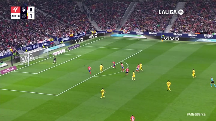 Gol de Lewandowski (0-2) en el Atltico de Madrid 0-3 Barcelona