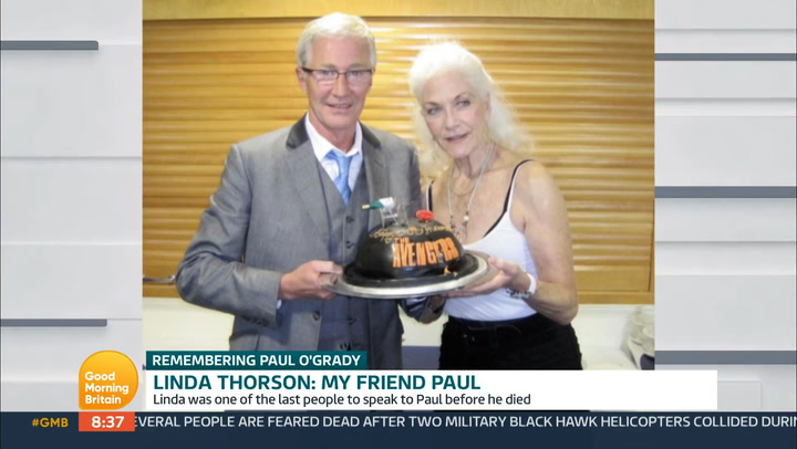 Paul O'Grady was 'upbeat' hours before he died, says actress Linda Thorson