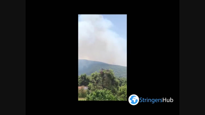 Wildfire breaks out in Greece as 68 firefighters battle blaze