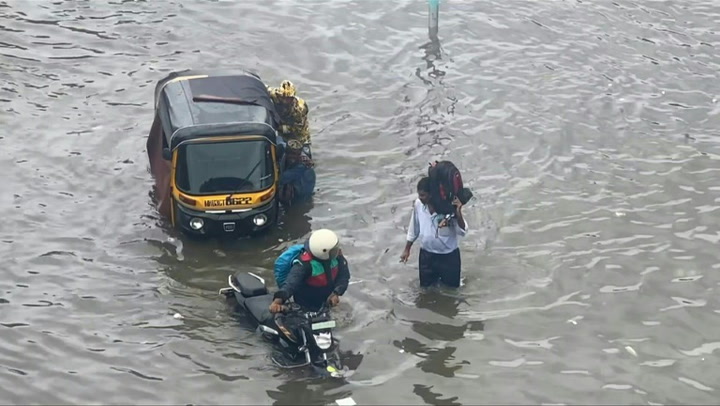 Floods hit Mumbai after heavy monsoon downpour