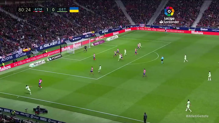 Gol de Enes Ünal (p.) (1-1) en el Atlético de Madrid 1-1 Getafe