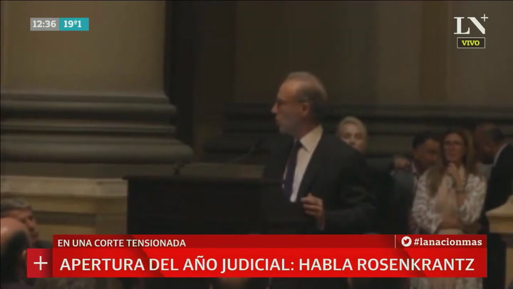 El discurso completo de Carlos Rosenkrantz en la apertura del año judicial