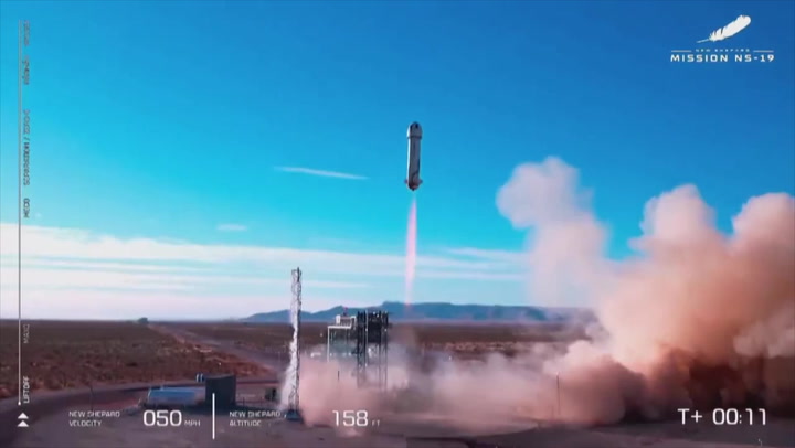 Jeff Bezos successfully launches six more civilians into space on Blue Origin rocket