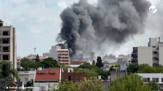 Incendio en una fábrica de telas en Flores