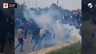 Enfrentamientos entre manifestantes corsos y la Policía francesa
