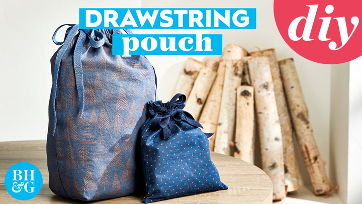 DIY Drawstring Shoulder Bag Tutorial
