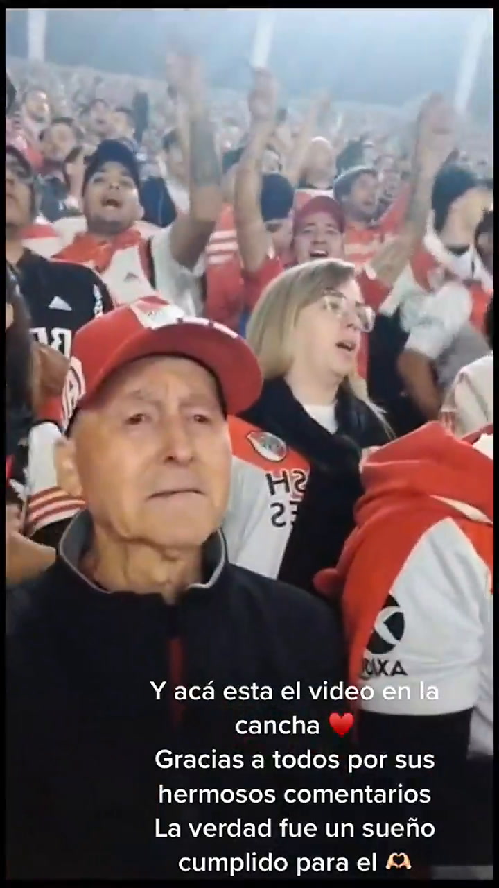 Le regaló una entrada a su papá para cumplir su sueño de ver a River Plate