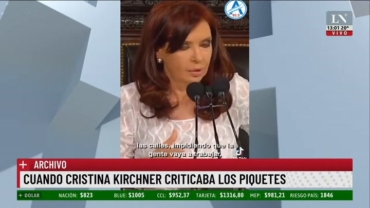 Así criticaba Cristina Kirchner los piquetes en 2014