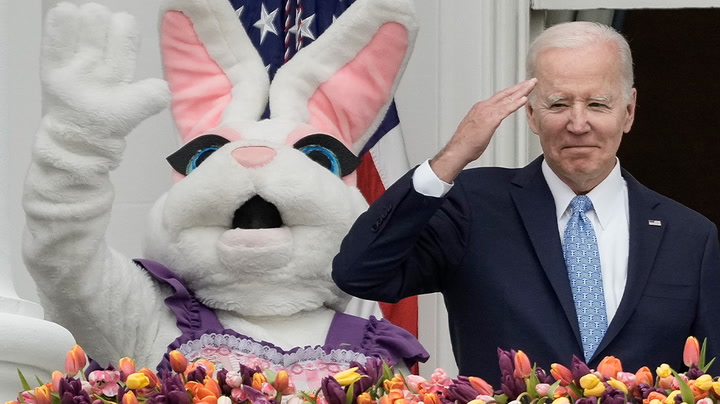 Easter bunny appears to direct Biden away from Afghanistan question on ...