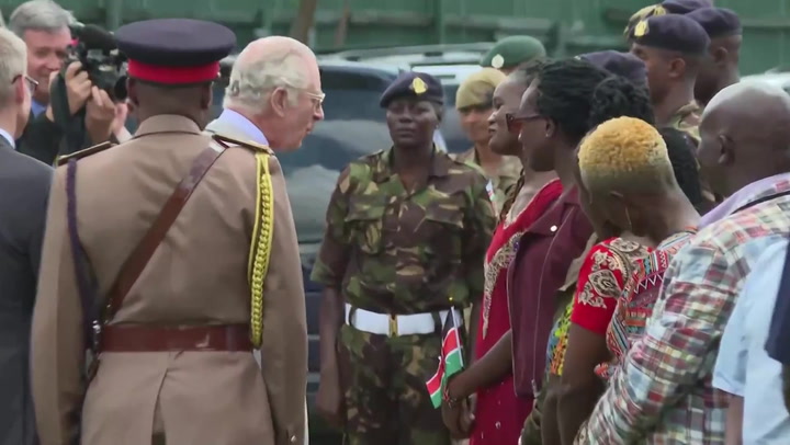King Charles and Queen Camilla visit war memorial during trip to Kenya