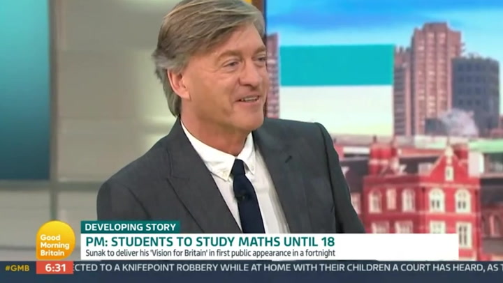 Richard Madeley says Rishi Sunak is 'asking for a smack in the chops’ over maths plan