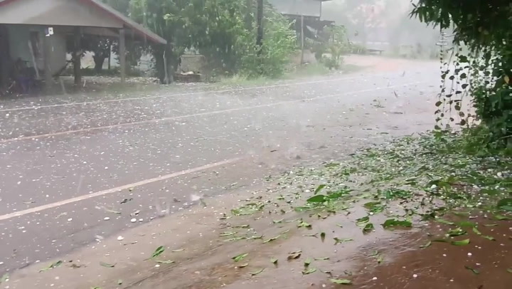 Hail storm batters northern Thailand as tropical downpours intensity