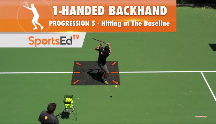 1-Handed Backhand Progression 5 - Putting It Together On The Baseline