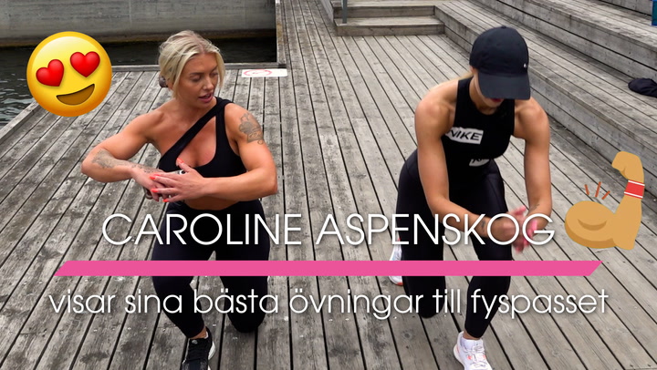 Caroline Aspenskog visar de bästa övningarna till fyspasset