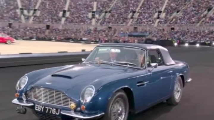 Commonwealth Games: Prince Charles drives Aston Martin in opening ceremony