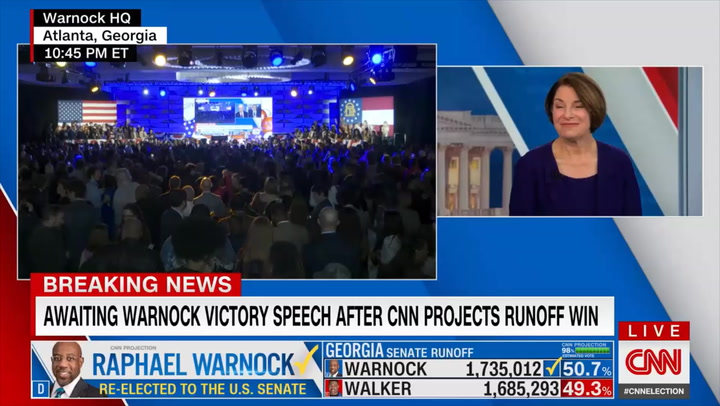 Klobuchar: Voters 'Saw Through' Political Lens and Inflation and Said, 'Warnock Is Going to Have My Back' and Help