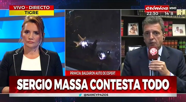 Massa dice que el ataque a Espert es de una pistola 9mm