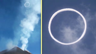 Volcano blows 'smoke rings' in rare, natural event