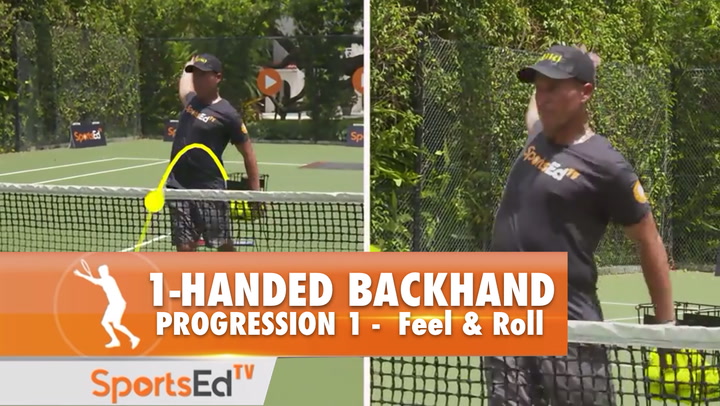 1-Handed Backhand Progression 1 - Feel & Roll