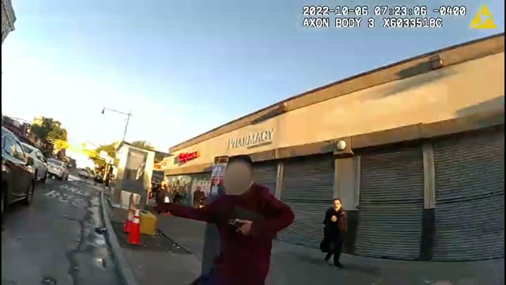 Knifeman slashes police officer's nose in dramatic Bronx arrest