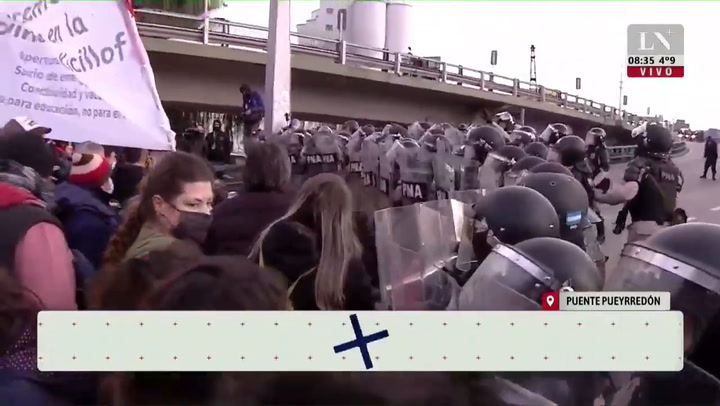 Corte en Puente Pueyrredón: del Caño y Castañeira al frente de la manifestación