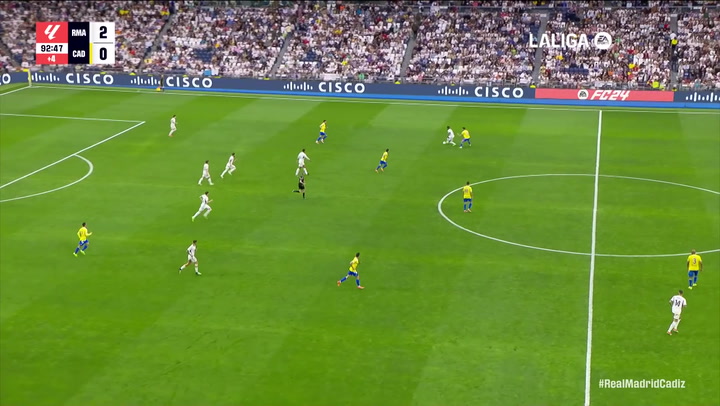 Gol de Joselu (3-0) en el Real Madrid 3-0Cdiz