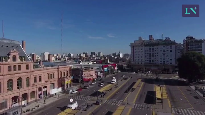 Cómo afectó el paro al barrio de Constitución, desde el drone de LA NACION