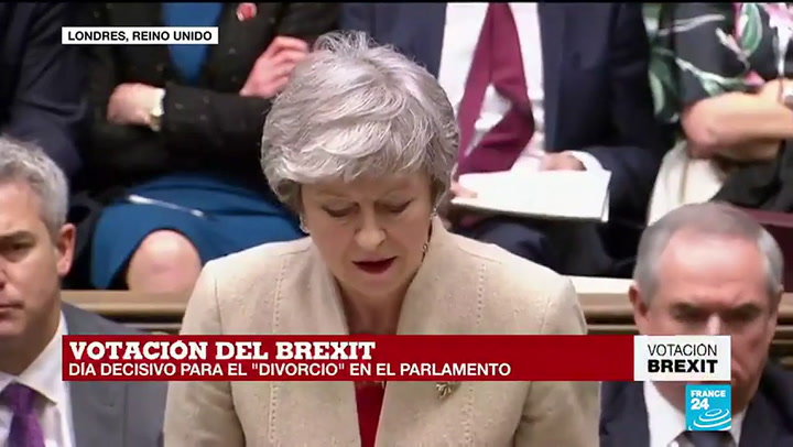 El Parlamento vuelve a rechazar la propuesta de Theresa May - Fuente: Twitter France 24