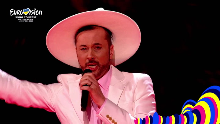 Moment 'Boy George’ performs for Belgium at Eurovision semi-final