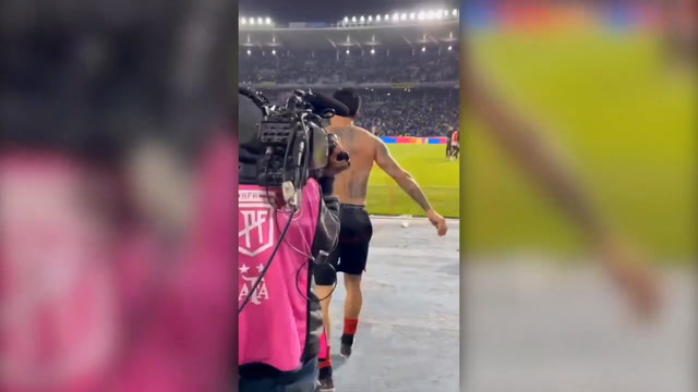 El festejo de Enzo Pérez con el tatuaje de River