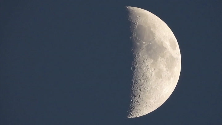The ISS is seen transiting the Moon from the Canary Islands