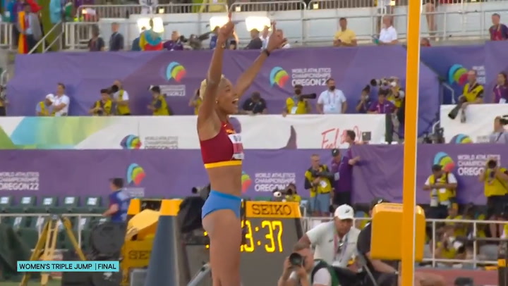 El triple salto con el que Yulimar Rojas hizo historia en el Mundial de Atletismo 2022