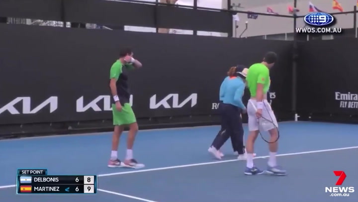 Australian Open players rush to aid ball girl after she collapses