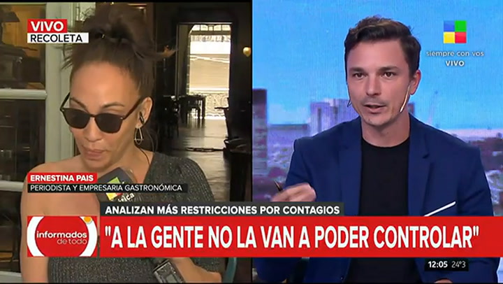 Ernestina Pais y su restaurant: 'Si volvemos a cerrar no sé qué voy a hacer'  Crédito: América TV