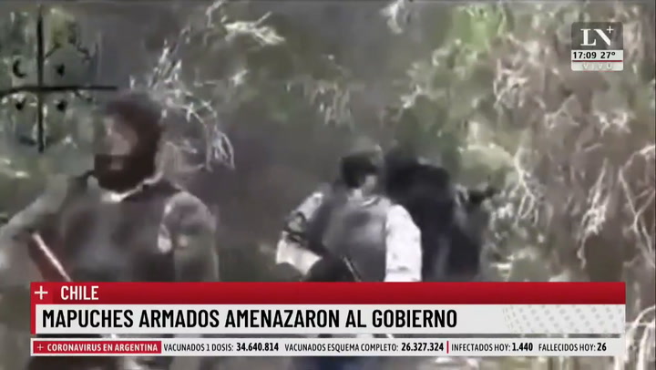 La simbología aterra': la reacción de Pablo Rossi ante el video de un grupo de mapuches armados