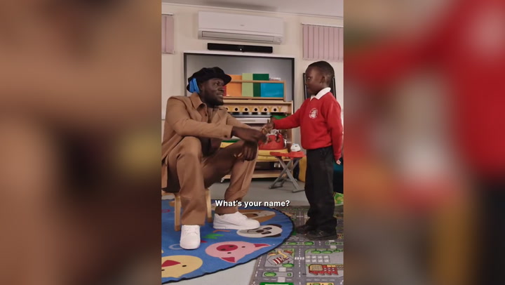 Stormzy visits old primary school to give children 'life advice'