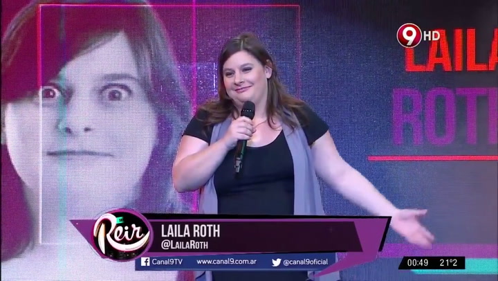 Laila Roth, en Canal 9 - Fuente: YouTube