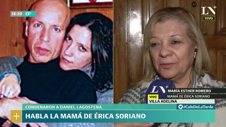 Habló la mamá de Érica Soriano, tras la condena a Lagostena