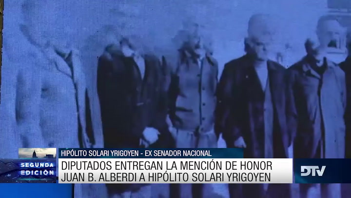 Diputados nota 1 - Diputados reconoció a Hipólito Solari Yrigoyen con la mención de honor 'Juan B.A