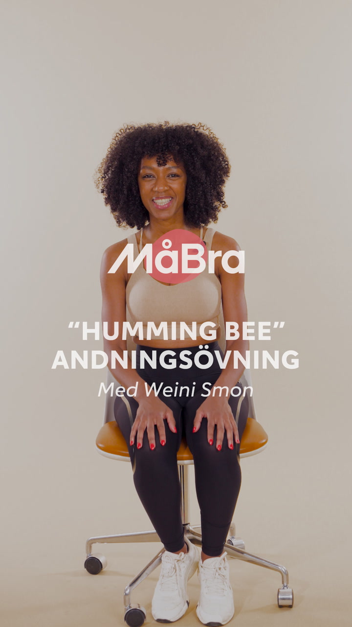 Testa andningsövningen "Humming bee" med yogaläraren Weini Smon