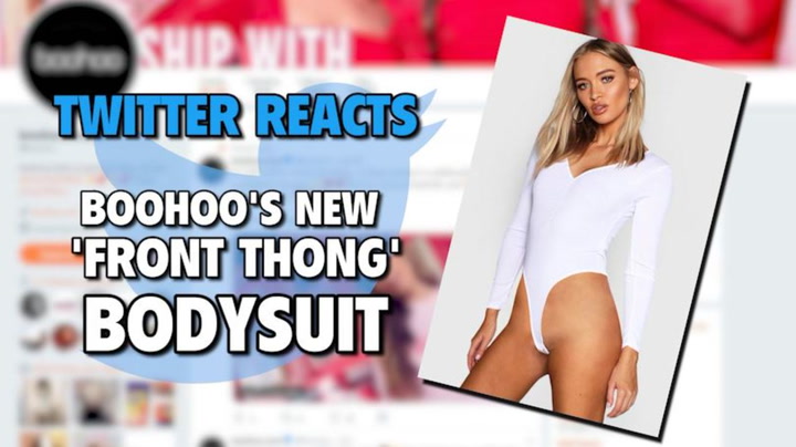 Mum baffled by 'dental floss' Boohoo swimsuit that features a 'front thong