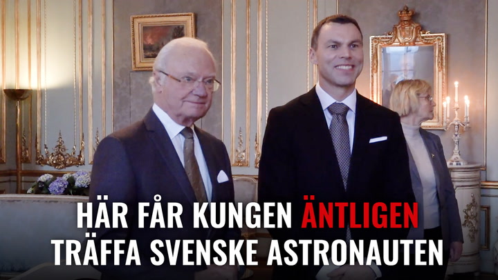 Historiska filmen: Här får kungen ÄNTLIGEN träffa svenske astronauten Marcus Wandt!