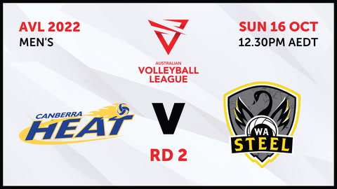 16 October - Australian Volleyball League Mens 2022 - R2 - Canberra Heat v WA Steel