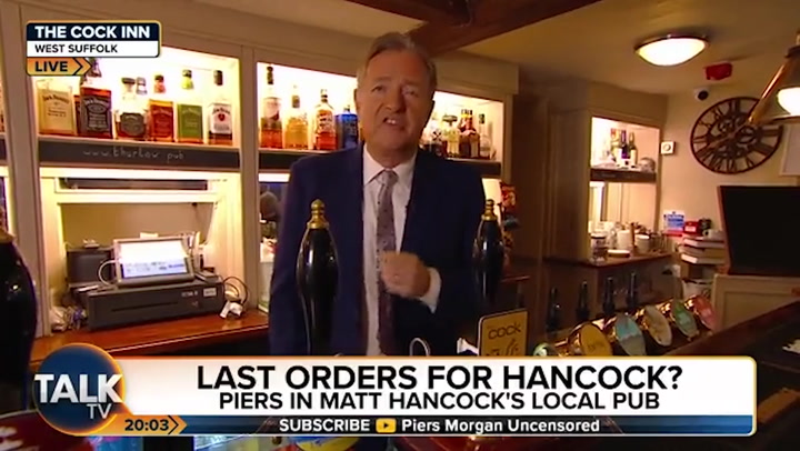  Piers Morgan lays into Matt Hancock as he presents TV show from Tory MP's local pub.mp4