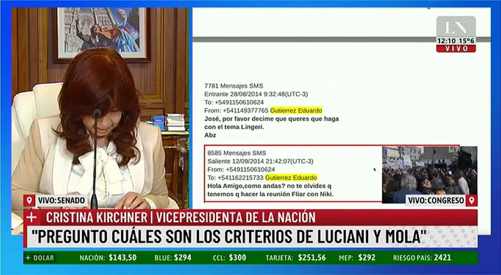 CFK: 'Había familiaridad entre Caputo y José López'