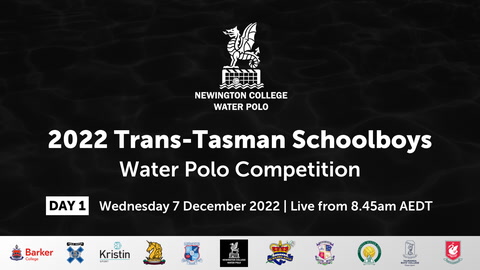 7 December - Newington Waterpolo Tournament - Day 1 Live Stream