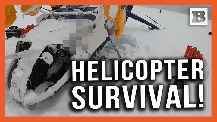 Chopper Down, Eh? Helicopter Crashes on Frozen Lake in Canada