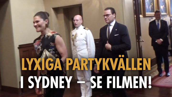 Victoria & Daniel på lyxig partykväll i Sydney – se filmen!