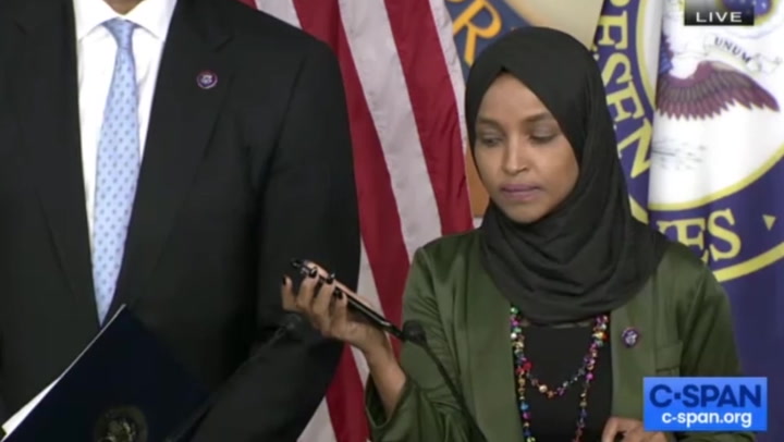 Ilhan Omar plays horrific death threat voicemail during press conference