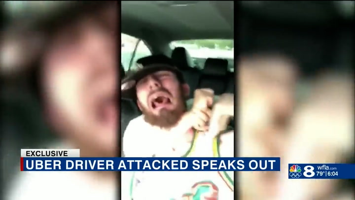 Uber driver strangled by passenger in shocking video